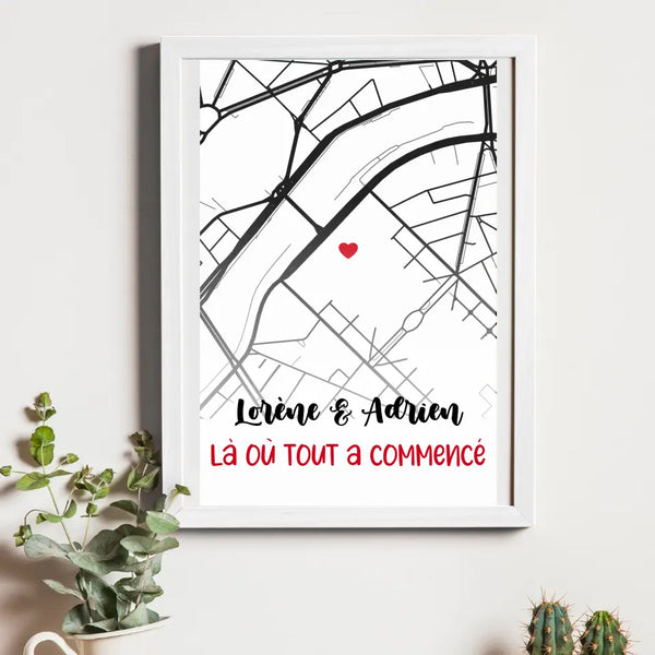 Map B&W – Cadeau personnalisé – Henriette & Co
