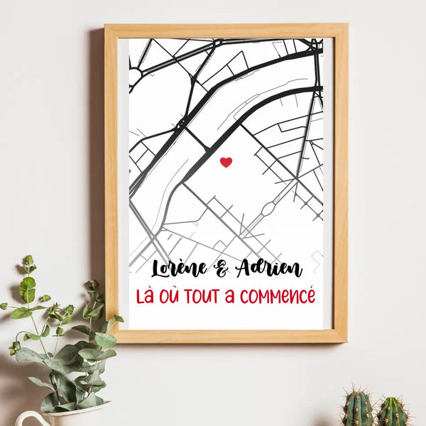 Map B&W – Cadeau personnalisé – Henriette & Co