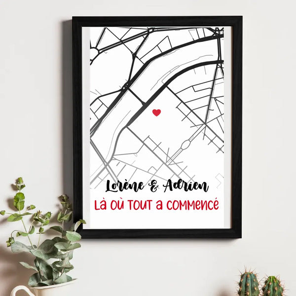 Map B&W – Cadeau personnalisé – Henriette & Co