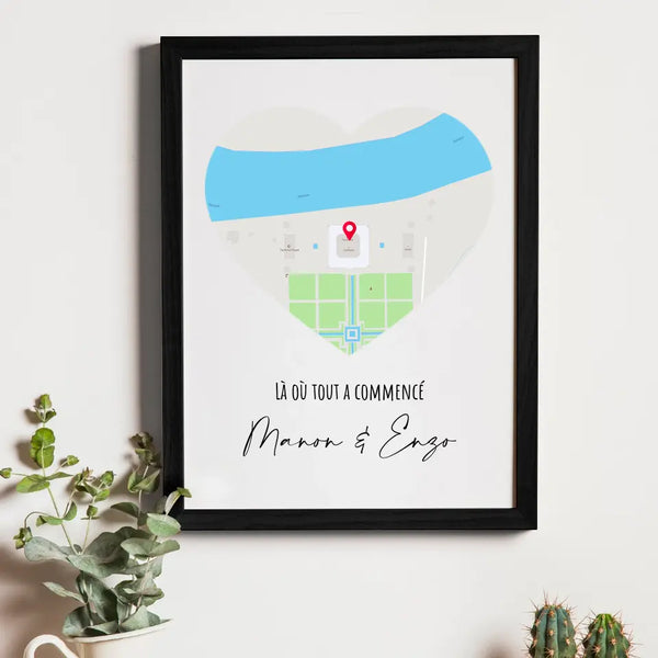Map Coeur – Cadeau personnalisé – Henriette & Co