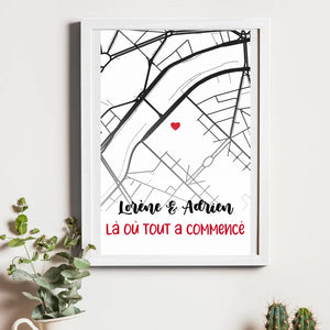 Map B&W – Cadeau personnalisé – Henriette & Co