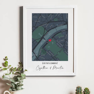 Map Love – Cadeau personnalisé – Henriette & Co