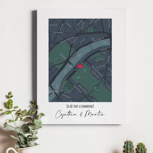 Map Love – Cadeau personnalisé – Henriette & Co