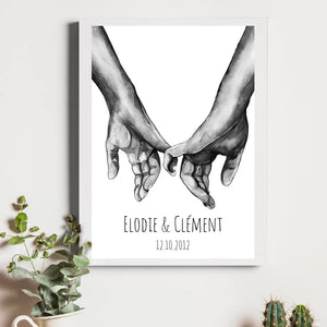 Mains entrelacées – Cadeau personnalisé – Henriette & Co
