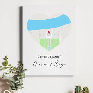 Map Coeur – Cadeau personnalisé – Henriette & Co