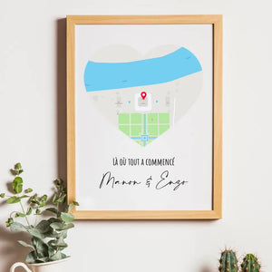 Map Coeur – Cadeau personnalisé – Henriette & Co