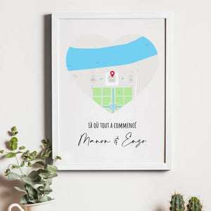 Map Coeur – Cadeau personnalisé – Henriette & Co