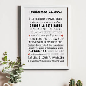 Règles De La Maison – Cadeau personnalisé – Henriette & Co