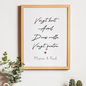 Date – Cadeau personnalisé – Henriette & Co