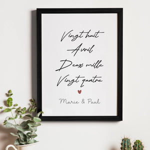 Date – Cadeau personnalisé – Henriette & Co