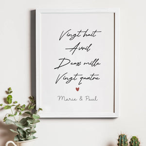 Date – Cadeau personnalisé – Henriette & Co