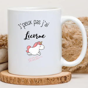 J'peux pas j'ai licorne – Cadeau personnalisé – Henriette & Co