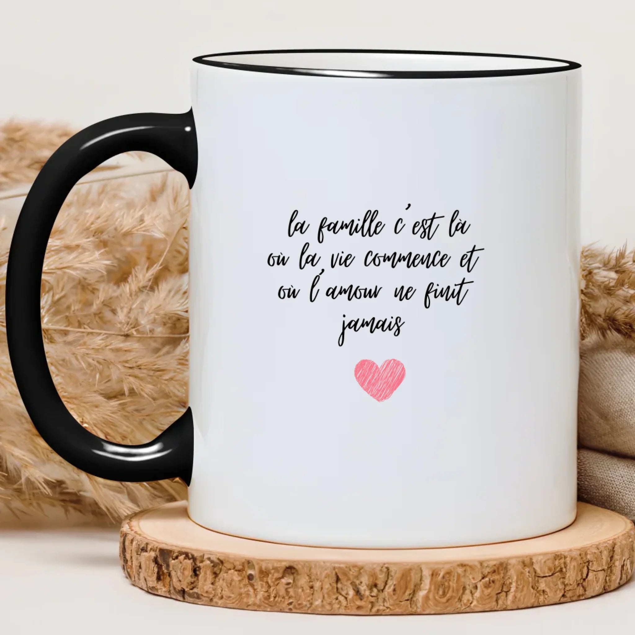 Famille Liée Par Le Cœur Pour Toujours - Cadeau Personnalisé | Coussin