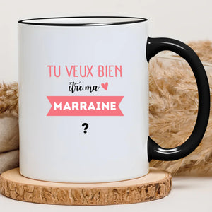 Tu veux bien être ma marraine ? – Cadeau personnalisé – Henriette & Co