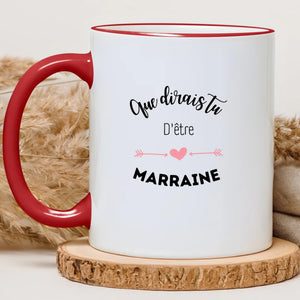 Que dirais tu d'être la marraine – Cadeau personnalisé – Henriette & Co