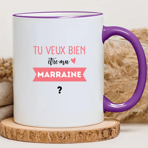 Tu veux bien être ma marraine ? – Cadeau personnalisé – Henriette & Co