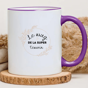 Le mug de la super témoin – Cadeau personnalisé – Henriette & Co
