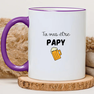 Tu vas être papy – Cadeau personnalisé – Henriette & Co