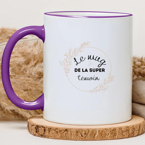 Le mug de la super témoin – Cadeau personnalisé – Henriette & Co