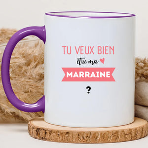 Tu veux bien être ma marraine ? – Cadeau personnalisé – Henriette & Co
