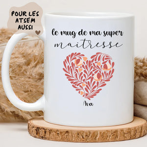 Mug personnalisé en arabe – Cadeau fin d'année scolaire maîtresse Maroc Mug personnalisé en arabe – Cadeau fin d'année scolaire maîtresse Maroc