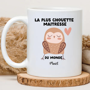 Maîtresse - Chouette – Cadeau personnalisé – Henriette & Co