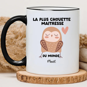 Maîtresse - Chouette – Cadeau personnalisé – Henriette & Co