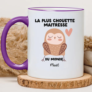 Maîtresse - Chouette – Cadeau personnalisé – Henriette & Co