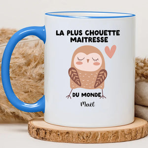 Maîtresse - Chouette – Cadeau personnalisé – Henriette & Co