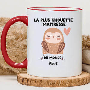 Maîtresse - Chouette – Cadeau personnalisé – Henriette & Co
