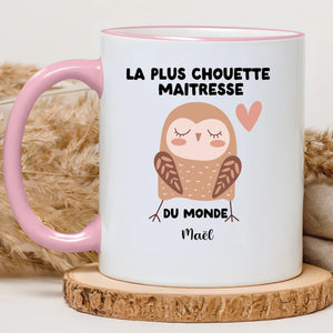 Maîtresse - Chouette – Cadeau personnalisé – Henriette & Co