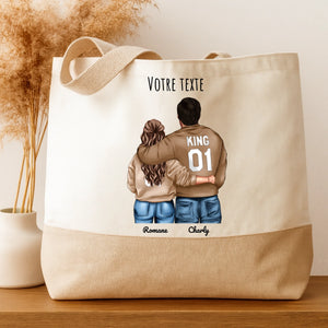 Tote Bag - Queen & King – Cadeau personnalisé – Henriette & Co