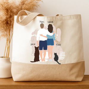 Tote Bag - Family pets – Cadeau personnalisé – Henriette & Co
