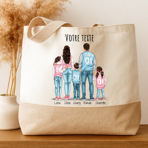 Tote Bag - Happy Family – Cadeau personnalisé – Henriette & Co