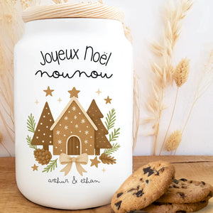 Pot à Biscuits Personnalisé Photo Nounou - Cadeau Original Fin D'Année Pour Nounou