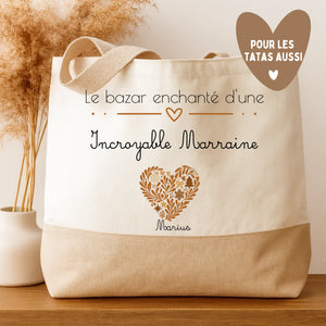 Enchanté - Marraine – Cadeau personnalisé – Henriette & Co