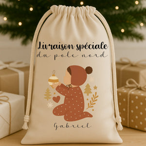 Hotte Noël – Cadeau personnalisé – Henriette & Co
