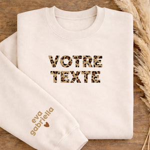 Pull Léopard – Cadeau personnalisé – Henriette & Co