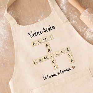 Tablier - Scrabble – Cadeau personnalisé – Henriette & Co