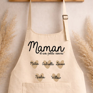 Tablier - Maman coeur – Cadeau personnalisé – Henriette & Co