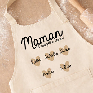Tablier - Maman coeur – Cadeau personnalisé – Henriette & Co