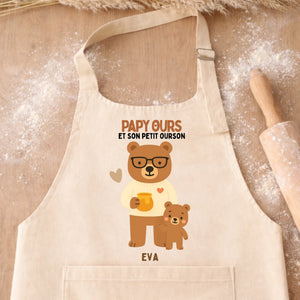 Tablier - Papy Ours – Cadeau personnalisé – Henriette & Co