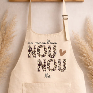 Tablier - Nounou – Cadeau personnalisé – Henriette & Co