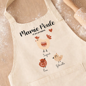 Tablier - Mamie Poule – Cadeau personnalisé – Henriette & Co