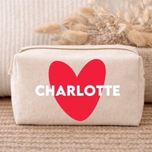 Trousse - Coeur – Cadeau personnalisé – Henriette & Co