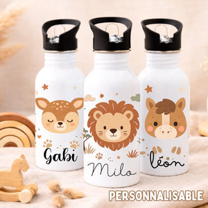 Gourde - Animaux – Cadeau personnalisé – Henriette & Co