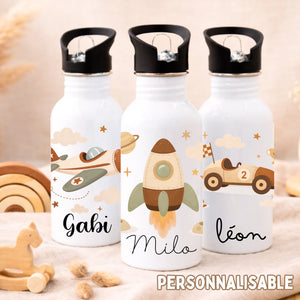 Gourde - Véhicules – Cadeau personnalisé – Henriette & Co