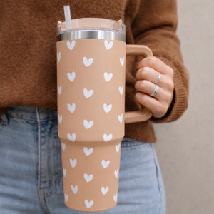 Gourde 1,2L - Coeurs – Cadeau personnalisé – Henriette & Co