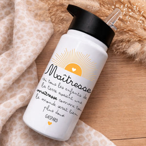 Gourde - Le monde – Cadeau personnalisé – Henriette & Co