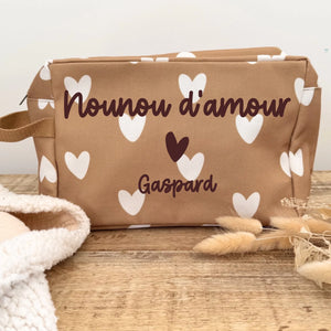 Trousse coeurs – Cadeau personnalisé – Henriette & Co